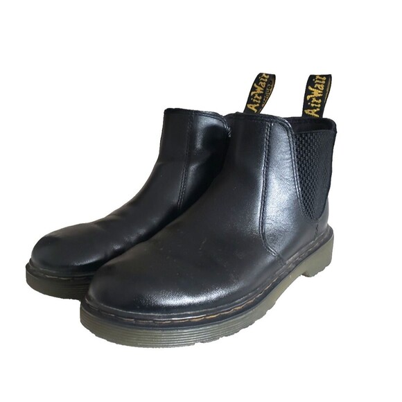 Dr. Martens Other - Dr. Martens  Black Leather Chelsea Boot Pull On Boots Kids Size 3 2976J